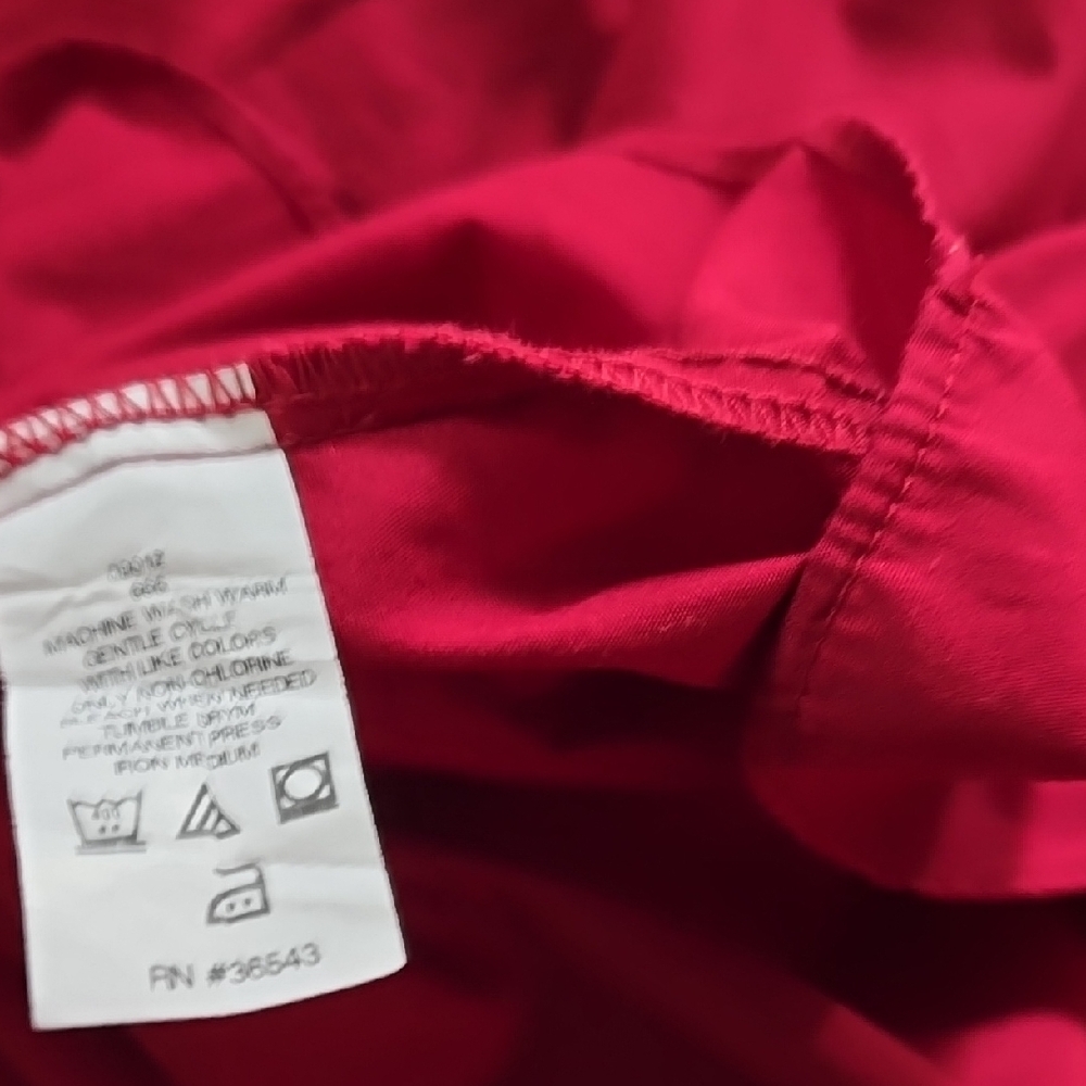 Men's Red Button-Up Shirt - Picture 3 of 5